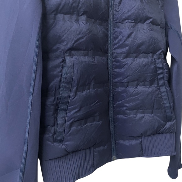 LULULEMON Women's 2 Down & Around Bomber Reversible Jacket Navy 800 Fill Down - Picture 5 of 15